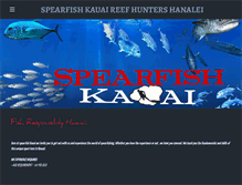 Tablet Screenshot of kauaispearfishingguide.com